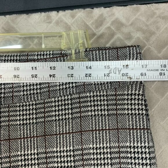 Time And Tru Womens Large Office Dress Pants Gray Houndstooth Plaid Straight Leg - Picture 6 of 14